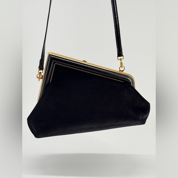Fendi Zucca FF Black Velvet Evening Bag - Picture 10 of 13